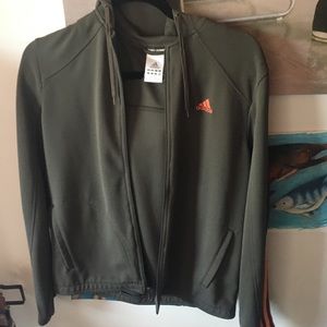 Adidas Triple-Striped Full-Zip Athletic Jacket